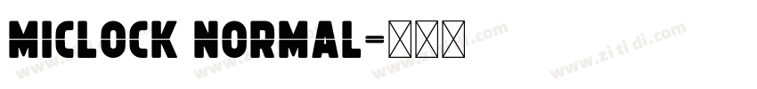 MiClock Normal字体转换